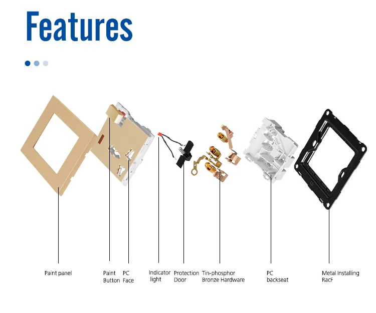 Custom British Brushed Wall Light 1 Gang 1 Way Switch