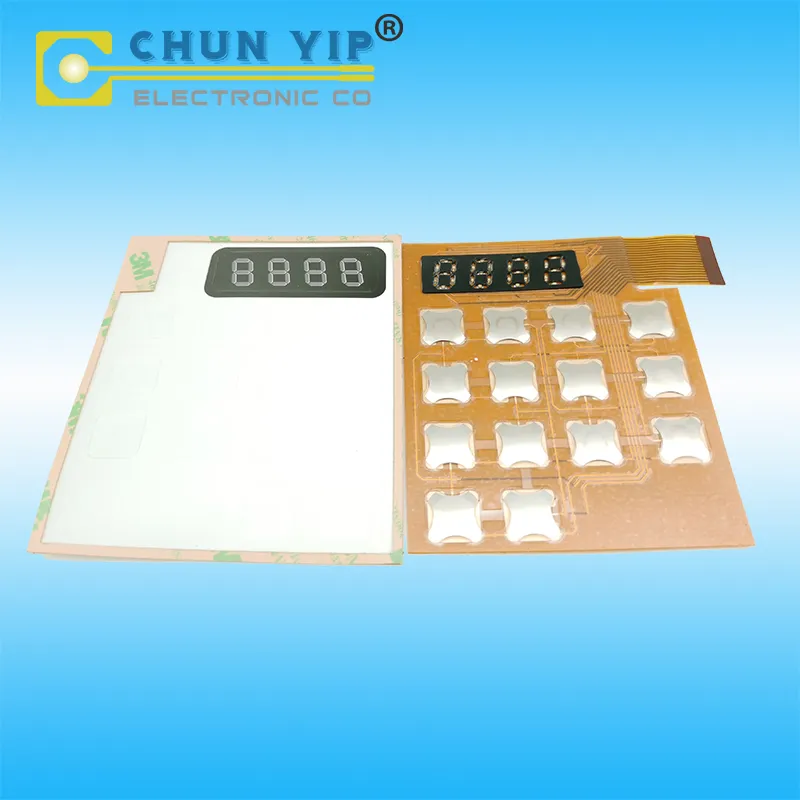 Custom FPC Line Metal Shrapnel Type High Quality Waterproof Frame Membrane Switch Keyboard