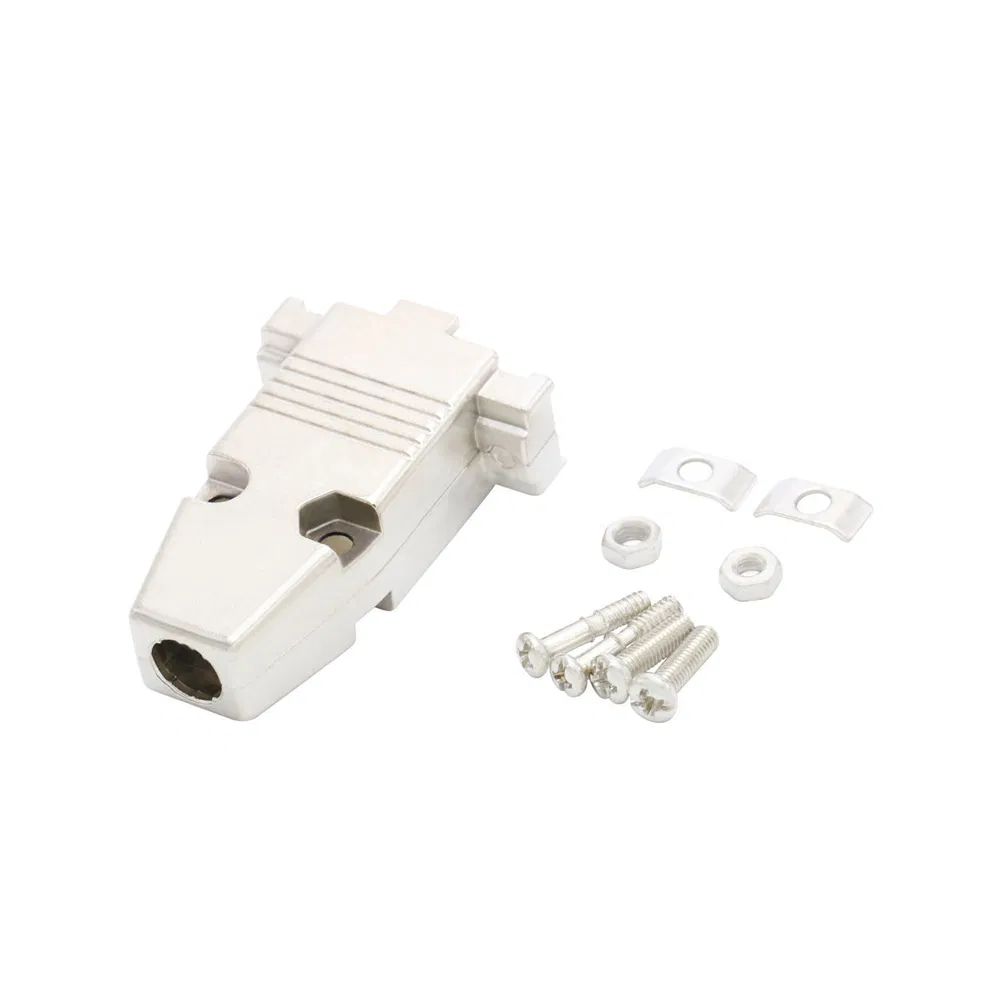 dB9 dB15 dB25 dB37 D-SUB Connector Hood, Metal Housing, D-SUB 9 15 2537 Pin Metal Hood with Screw Nut
