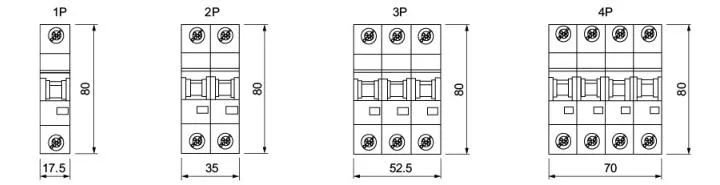 DC MCB 4p 16A 1000V 6A-63A Solar 2p DC Renewable Energy Clear Energy Circuit Breaker