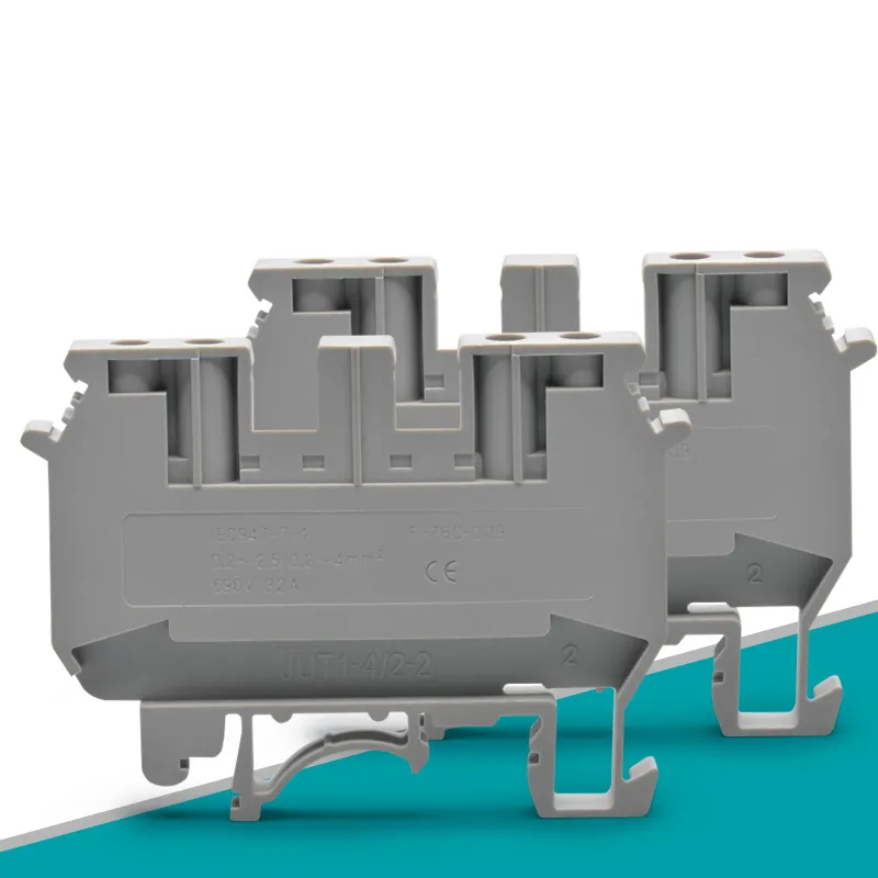 DIN Rail Power Spring Terminal Block Industrial Cable Electrical Connector