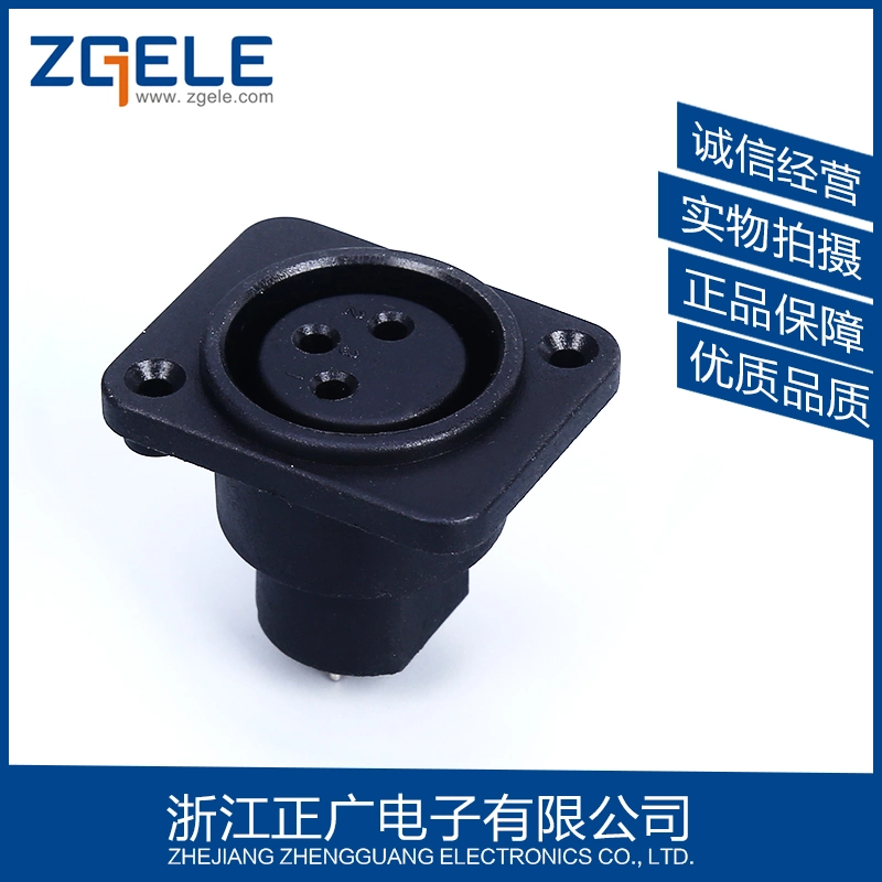 DIP Right Angle XLR Socket XLR Connector with Screw Hole (XLR3-004H)