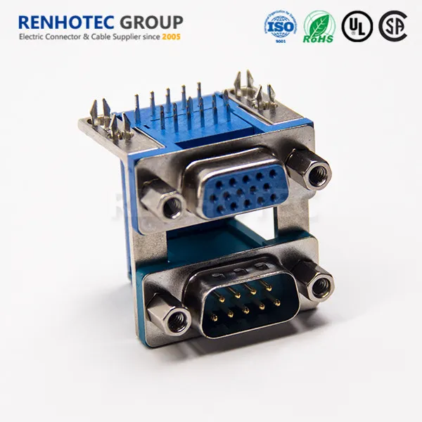 Discount Double Layer dB Connector VGA15pin to dB9pins