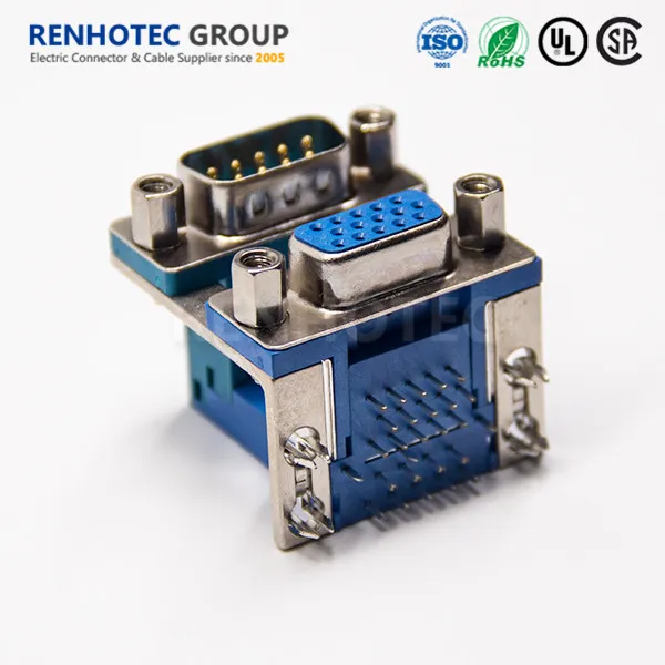 Discount Double Layer dB Connector VGA15pin to dB9pins