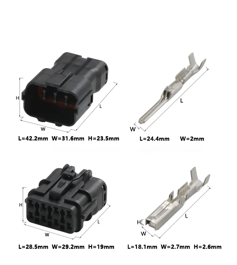 DJ7141y-2-11/21 Automobile Waterproof Wiring Harness Connector Jae Shell Male and Female Pair Wiring Pair Mg640352 Mg610350 7222 (7123) -7544-40