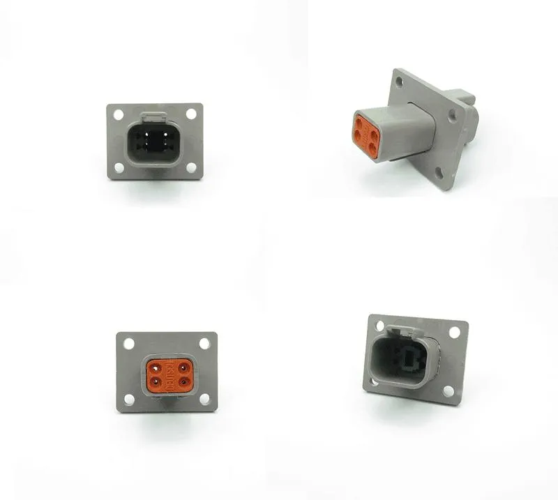 Dt04-4p-L012 4p Waterproof Housing Plastic Gray Connector Electronics Plug