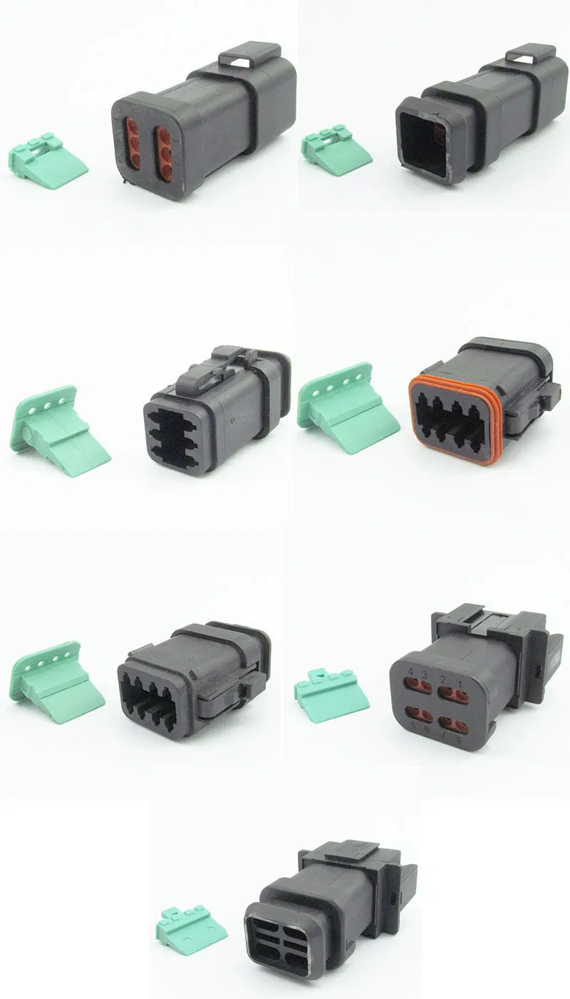 Dt04-6p-E005 6p Waterproof Housing Plastic Black Connector Part Sheath Auto Connector