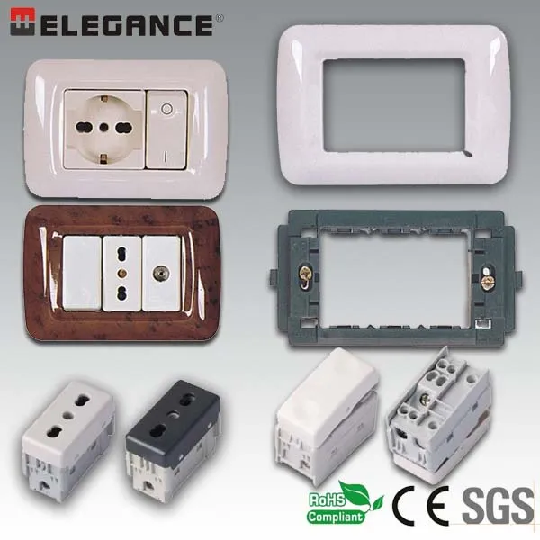 Eg Series Factory Hot Sale Italian 3 Module Wall Switch