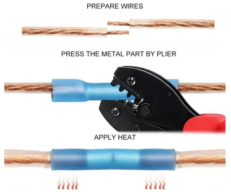 Electrical Insulated Heat Shrinkable Butt Wire Connectors Terminals