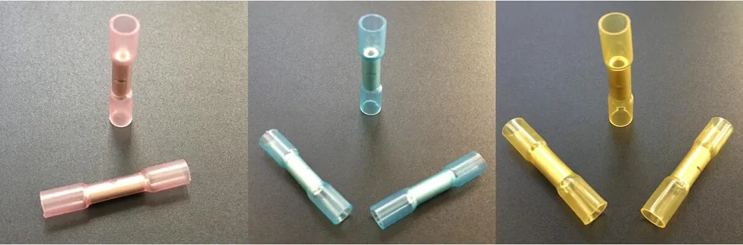 Electrical Insulated Heat Shrinkable Butt Wire Connectors Terminals