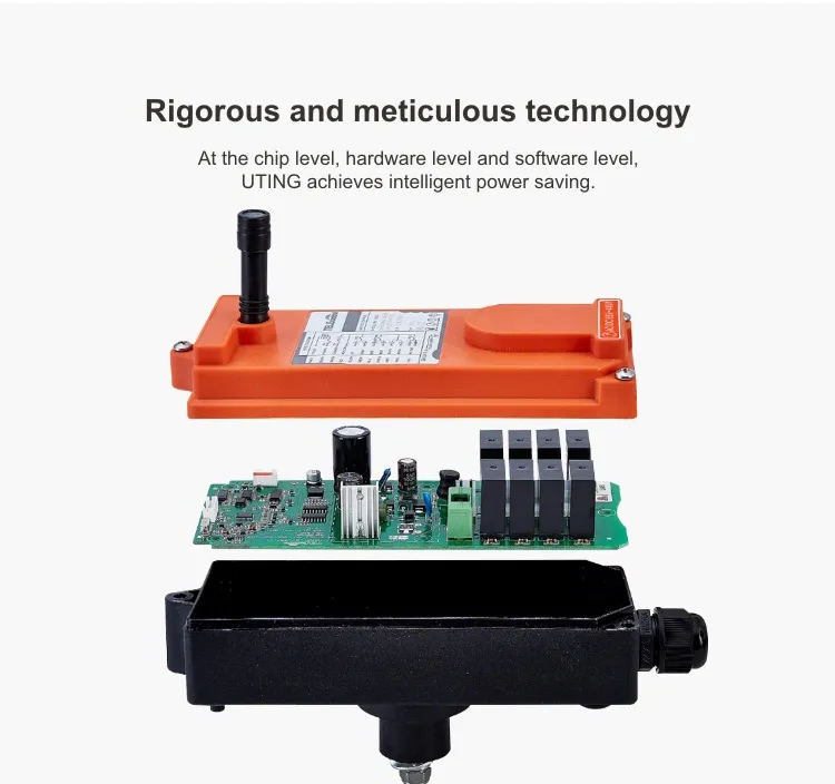 F21-E1 12V 36V 220V 380V 440V Telecrane 6 Push Buttons Industrial Multiple Eot Crane Hoist Remote Remote Controller