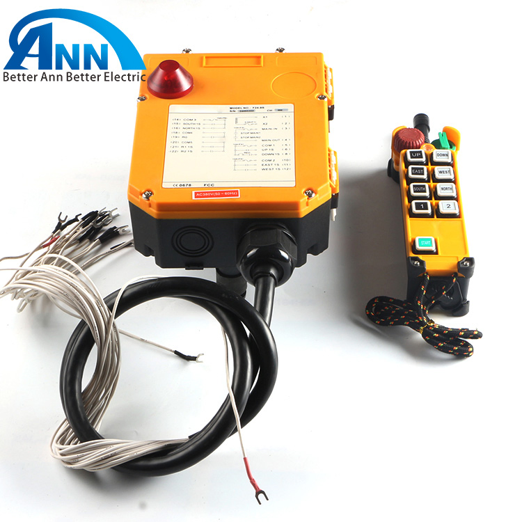 F24- 8s Waterproof Single Speed Radio Industrial Crane Electric Hoist Wireless Remote Control