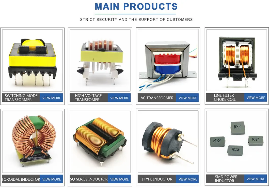 Factory Customized High Permeability Ep Type Bobbin Ferrite Core High Frequency Power Electrical Transformer