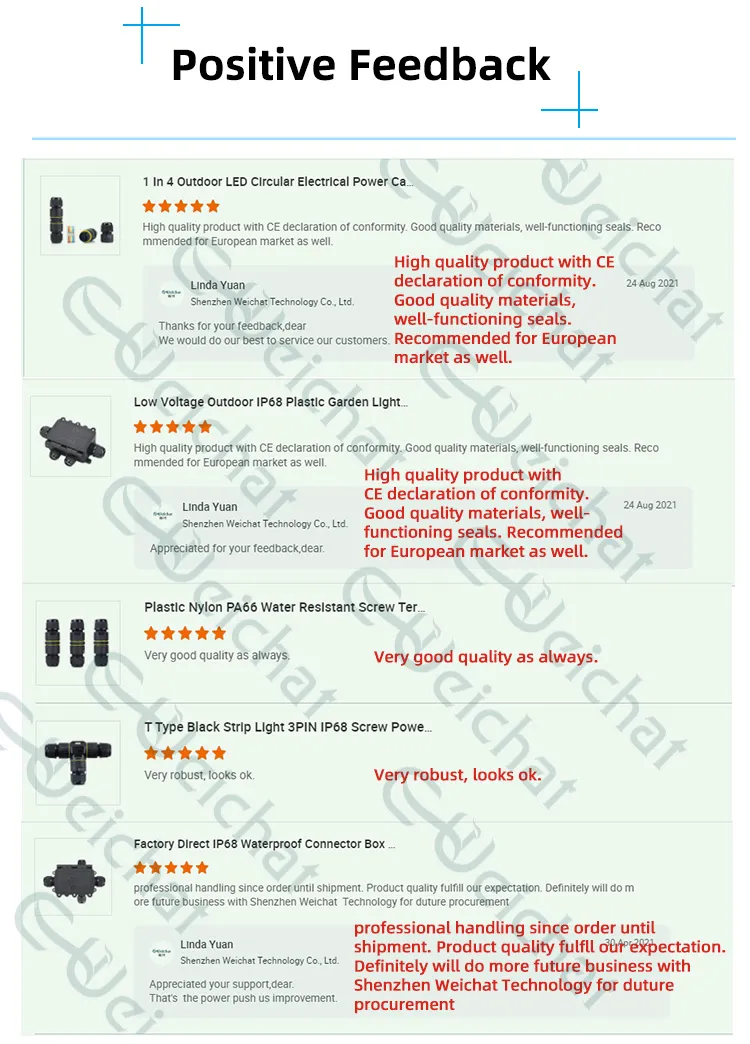 Factory IP68 Waterproof Connector Quick Connectors
