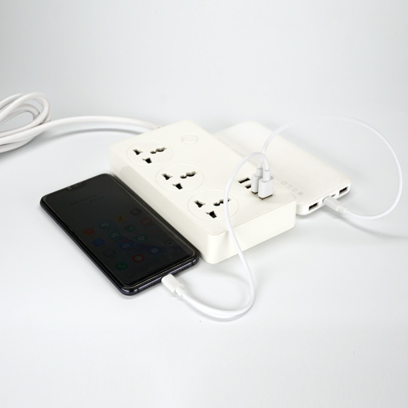 Factory Supply Universal Surge Protection Power Strip Extension Socket with Fast Charging USB