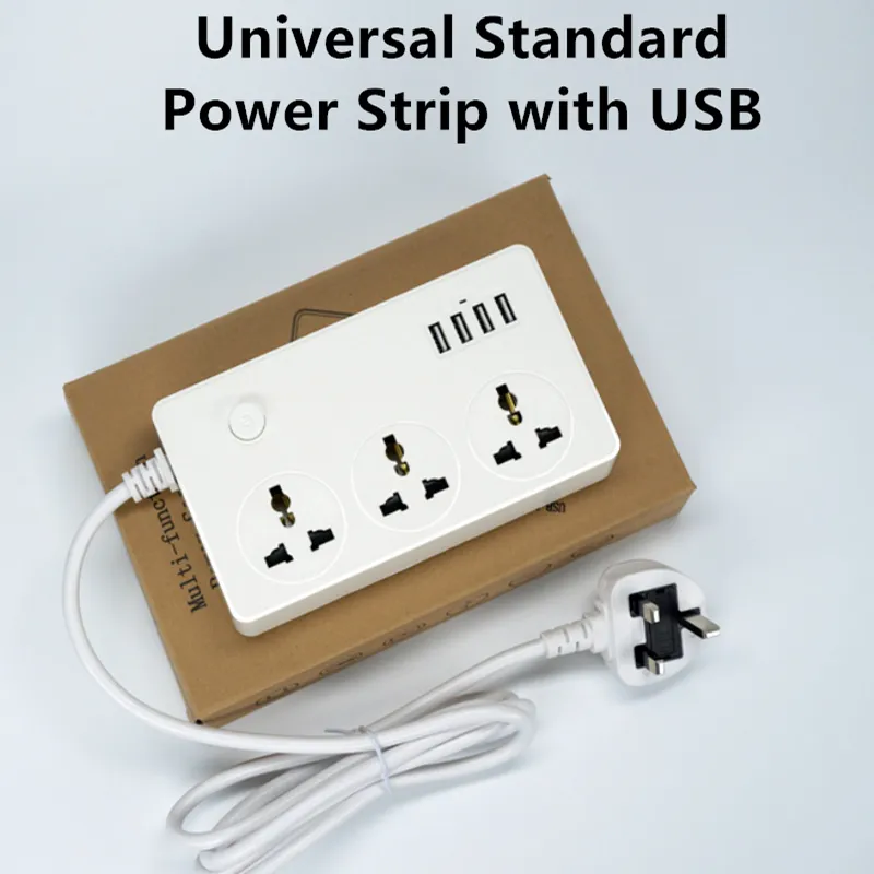 Factory Supply Universal Surge Protection Power Strip Extension Socket with Fast Charging USB