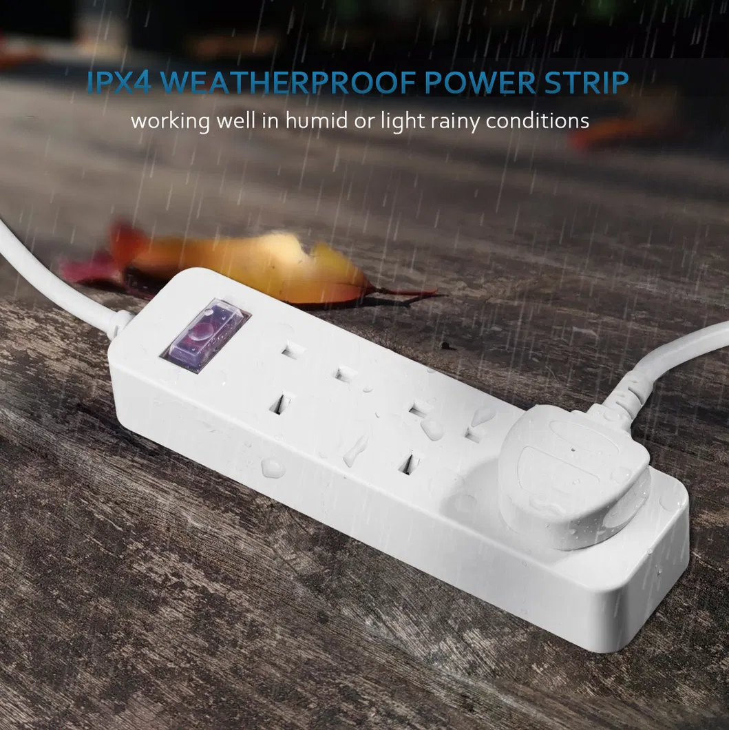 Factory Supply Waterproof Power Strip UK Surge Protector Extension Socket Lead