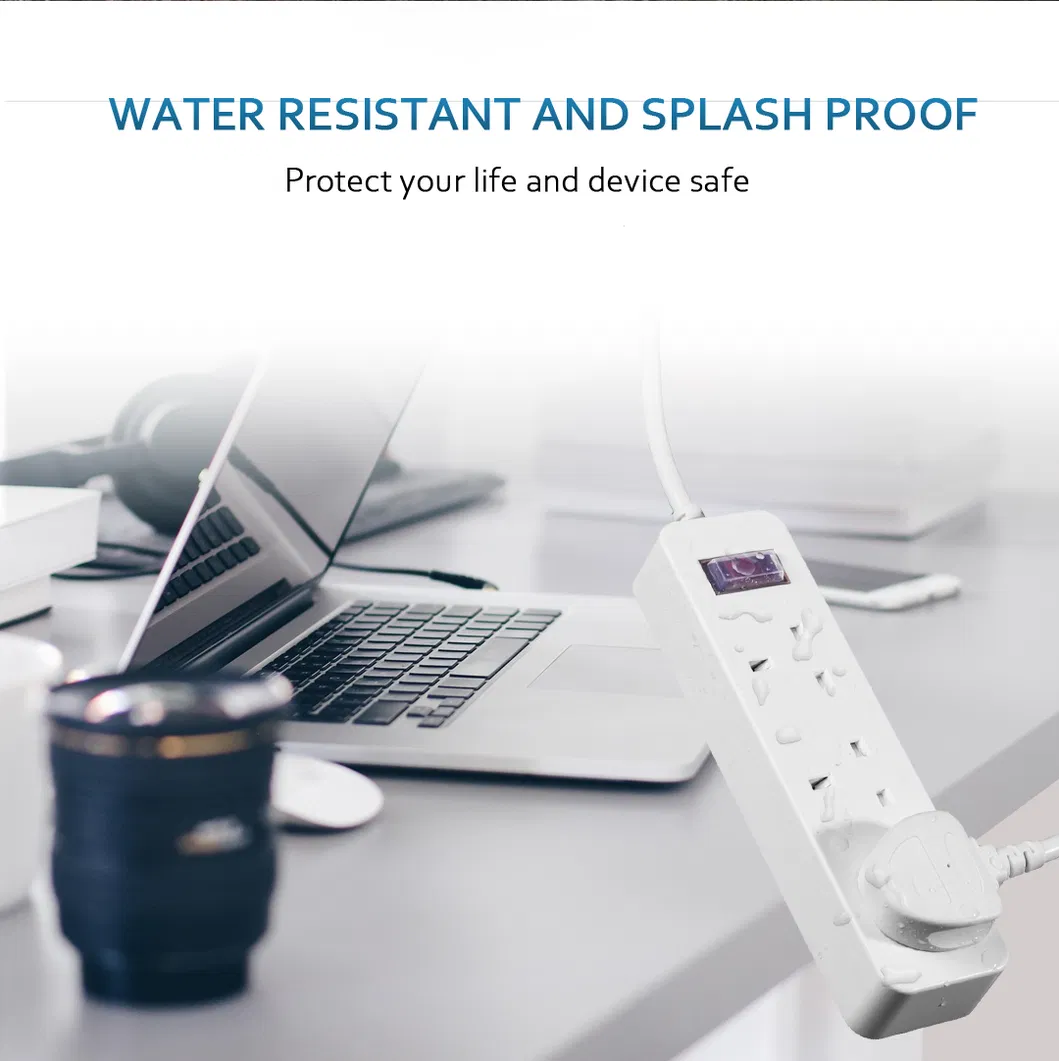 Factory Supply Waterproof Power Strip UK Surge Protector Extension Socket Lead
