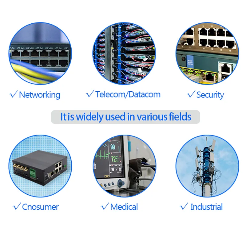 Female to Male Tab up 1*3 Port RJ45 Connectors 3 Ports Light Pipes for 5g Base - T Ethernet with Transformer and LED Model