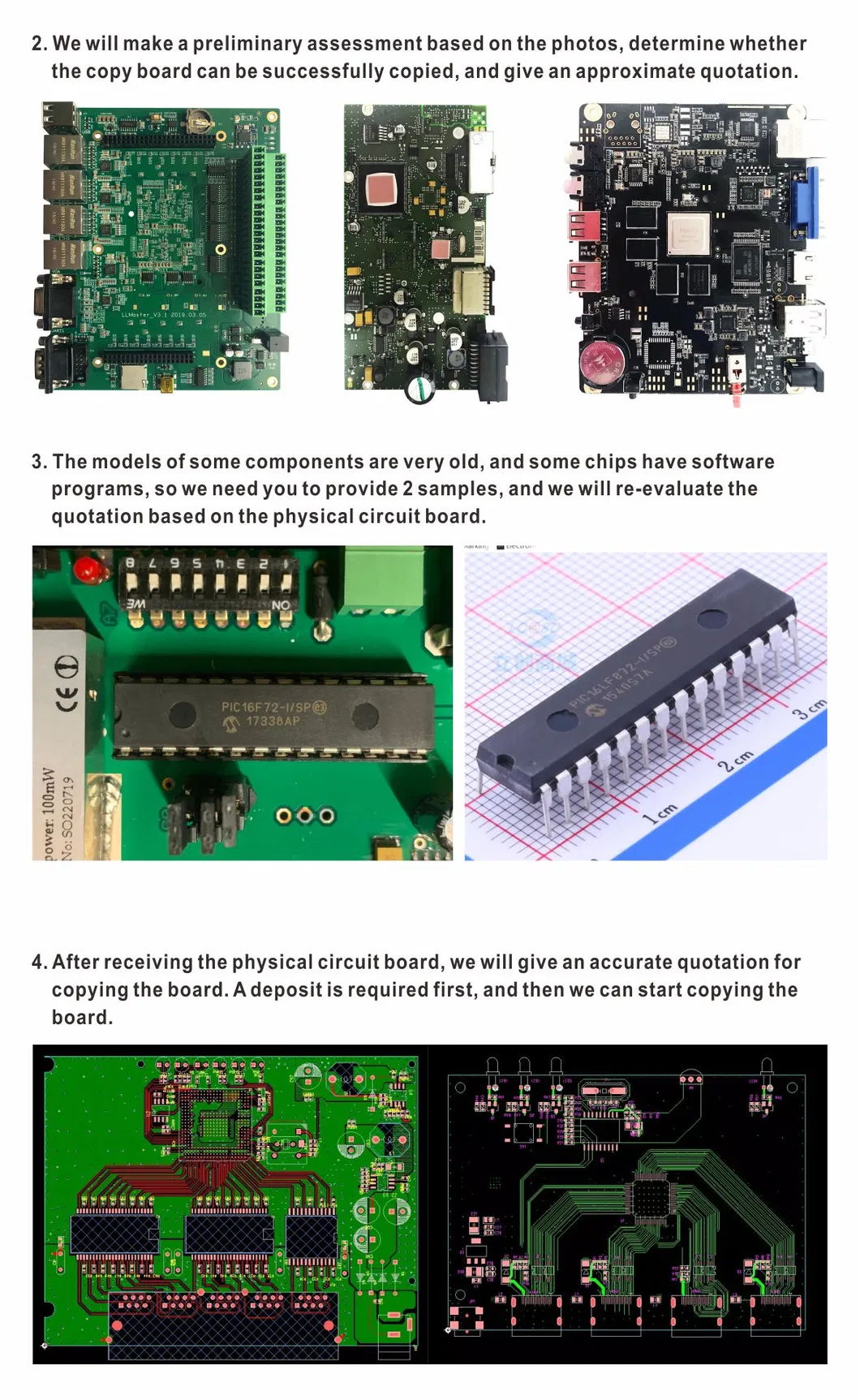 Fr4 Printed Circuit Board Custom Service Reverse Engineering Services PCB Electronic Circuit Board PCB Cloning