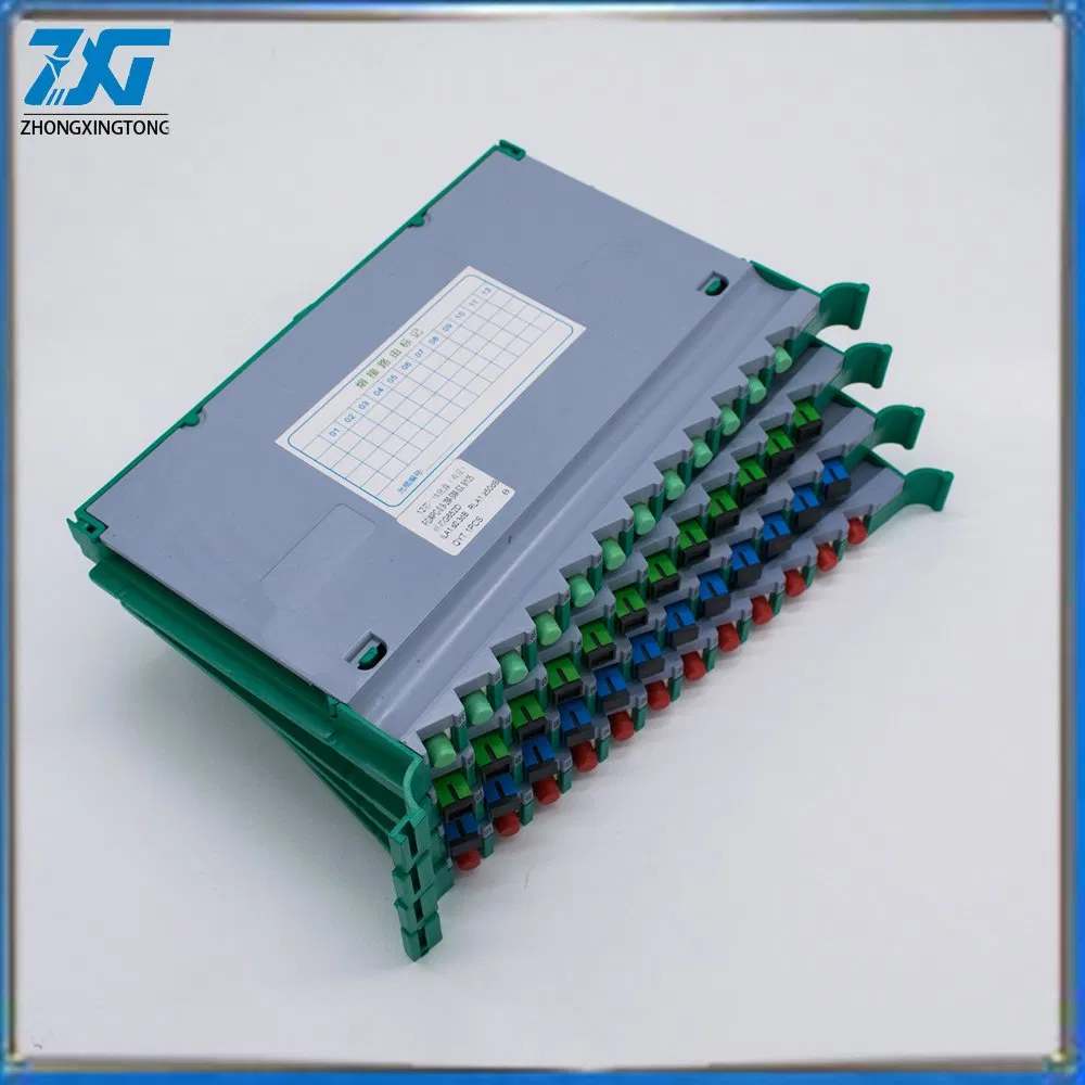 FTTH Fiber Optic PLC Spitter with Sc Upc Connectors Cassette Type Splitter