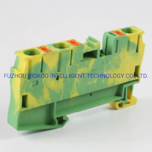Ground Terminal Block Uj6-6/1X2jd with Three Connections for The Combination Apply in The Different Occasions