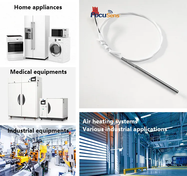 Heating Equipment Rtd Inmersion PT1000 Sensor High Temperature Waterproof for Air Heating Water Heating