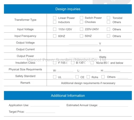 High Frequency Ee Series Ferrite Core Wound Components SMPS Transformer for Converter