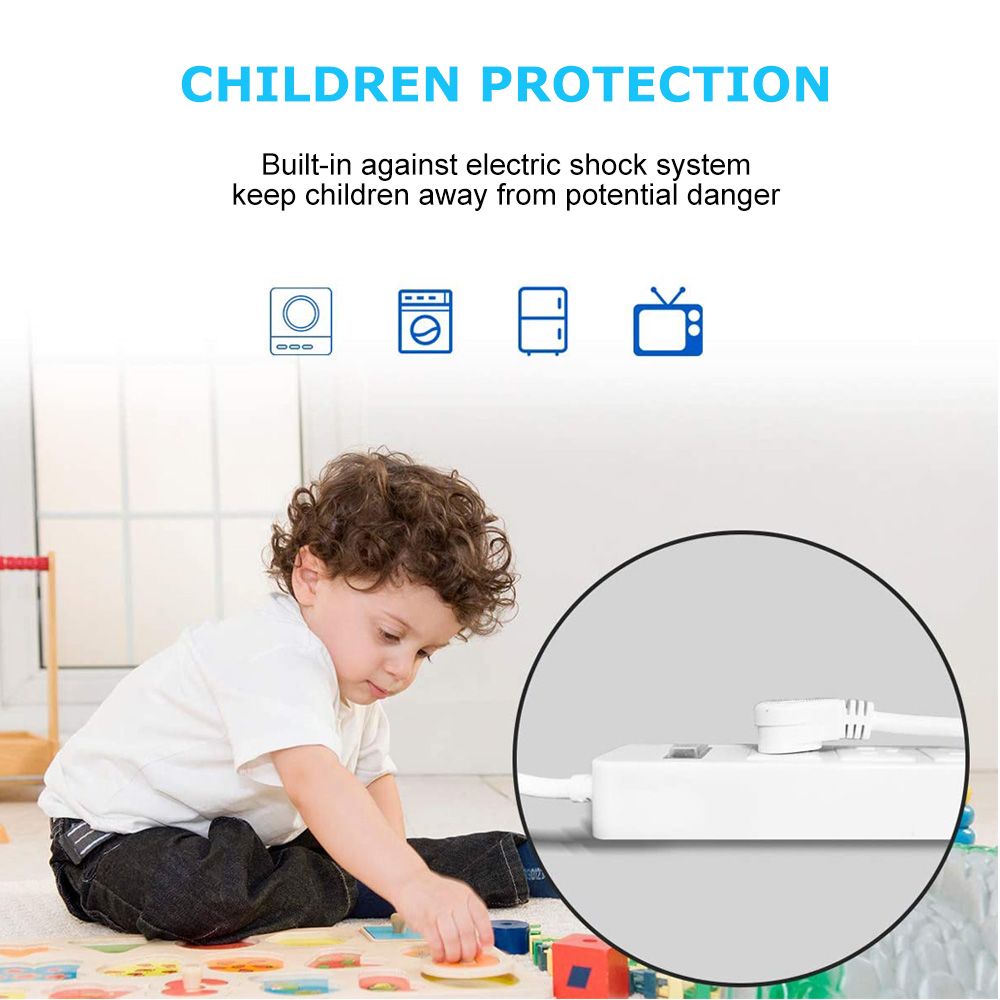 High Quality Waterproof Power Strip Garden Safety Socket 6 Outlets