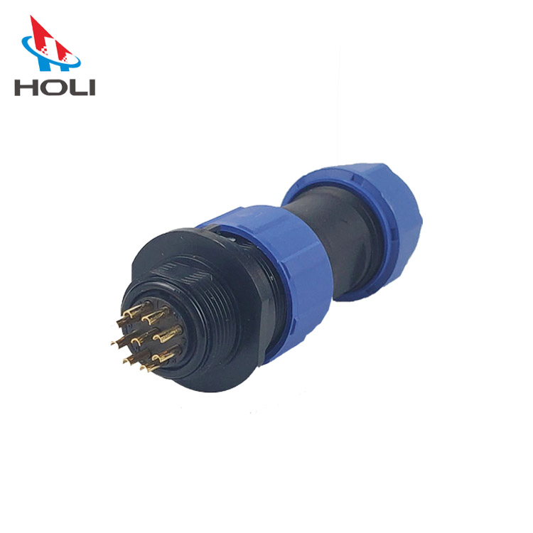 Holi 9pins Waterproof Solder Wire Sockets