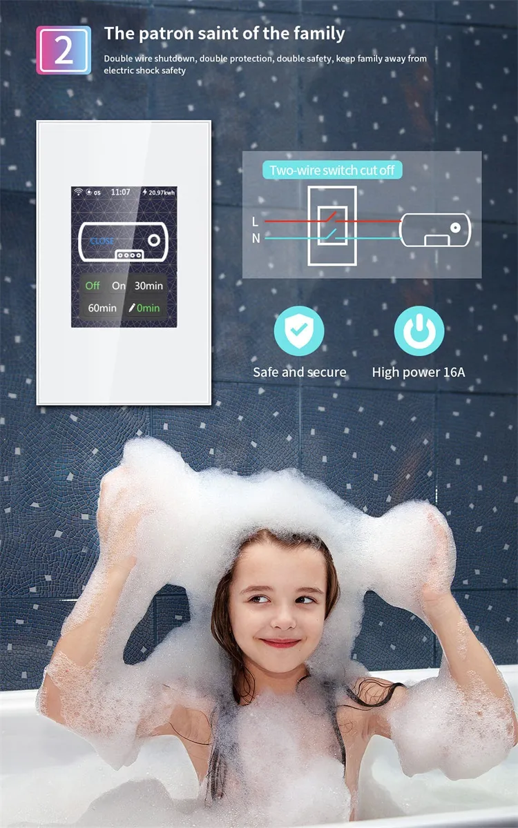 Home Automation WiFi Smart Boiler Switch Compatible with Google Home Alexa