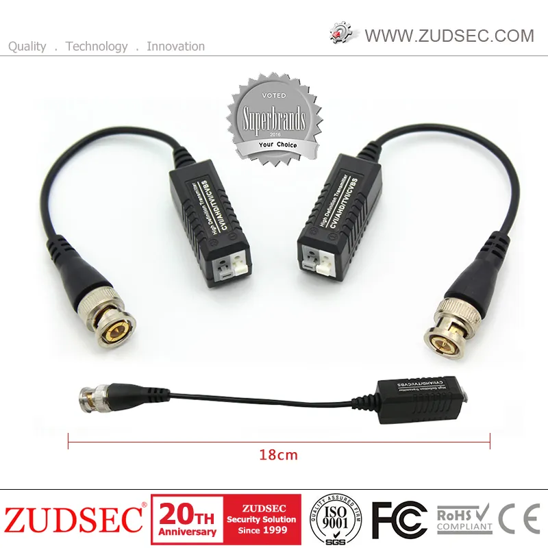 Hot Selling HD-Ahd/ Tvi/ Cvi/ CVBS Surge Protect UTP Video Balun for CCTV Camera