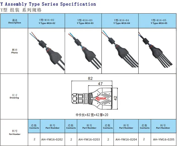 Hot Selling Power Wire Light 1 to 4 Y Type Splitter