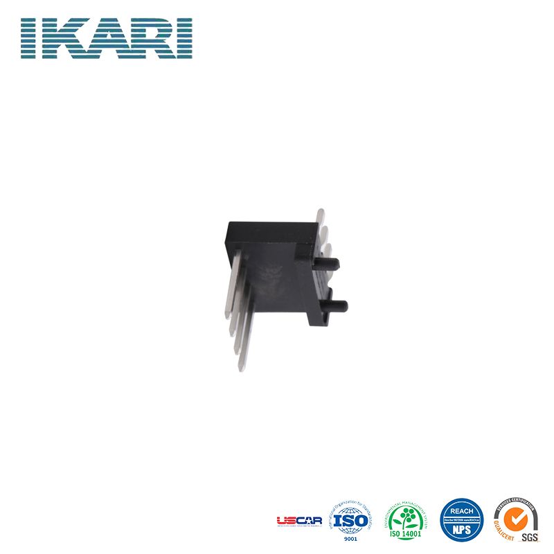 Ikari 4 Pin SMT Male Automotive Tab Header China Supplier Stiftleiste Straight/Curved Socket Header SMT Pin Header for Automotive