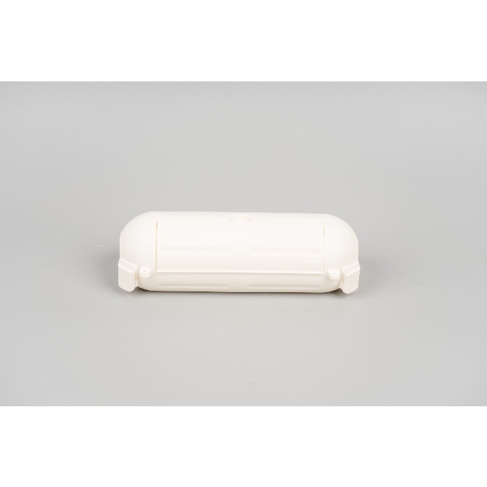 white Two-Hole Cable Extension Cord Junction Box