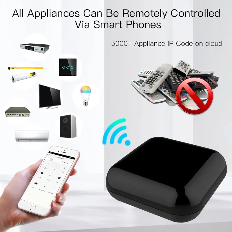 Infrared+RF315+RF433 Remote Control Tuya Smart Home Automation All in One, Alexa Google Home Voice Control, Smartlife Mobile APP Wireless Control