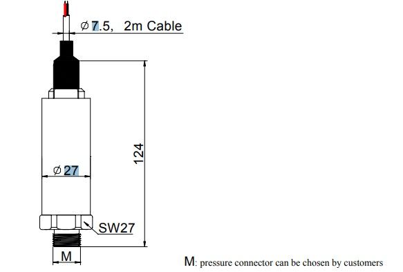 IP68 Good Waterproof Integrated Liquid Level Transmitter with Aviation Connector