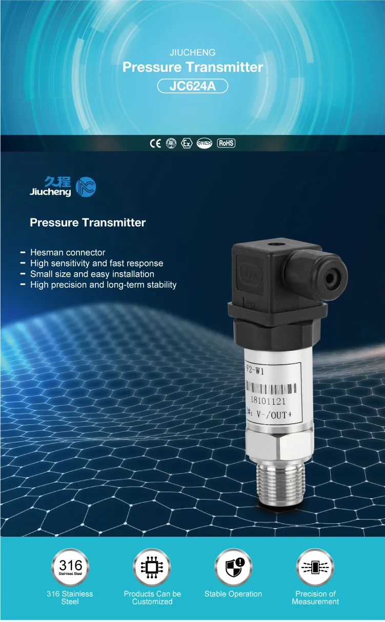 Jc624 Air Compressor Pressure Sensor / Transmitter