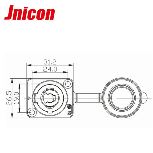 Jnicon Powercon Audio & Video Panel Socket Male Female Connector for Speaker