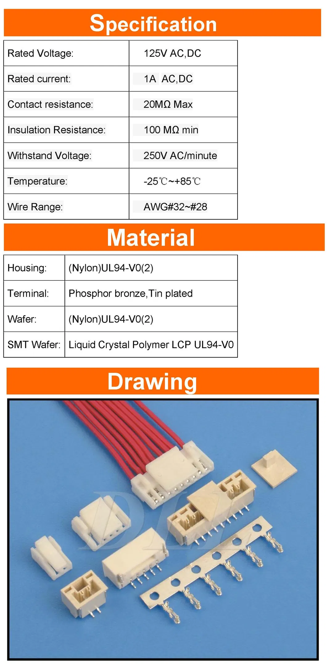 Jst Gh Bm08b-Ghs-Tbt Bm09b-Ghs-Tbt Bm10b-Ghs-Tbt 1.25mm Vertical SMT Connector