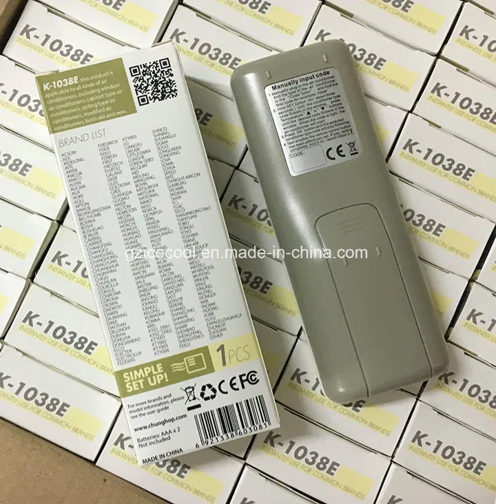 K-1038e Air Conditioner Universal AC Remote Control 1000 in 1 in Colorful Box