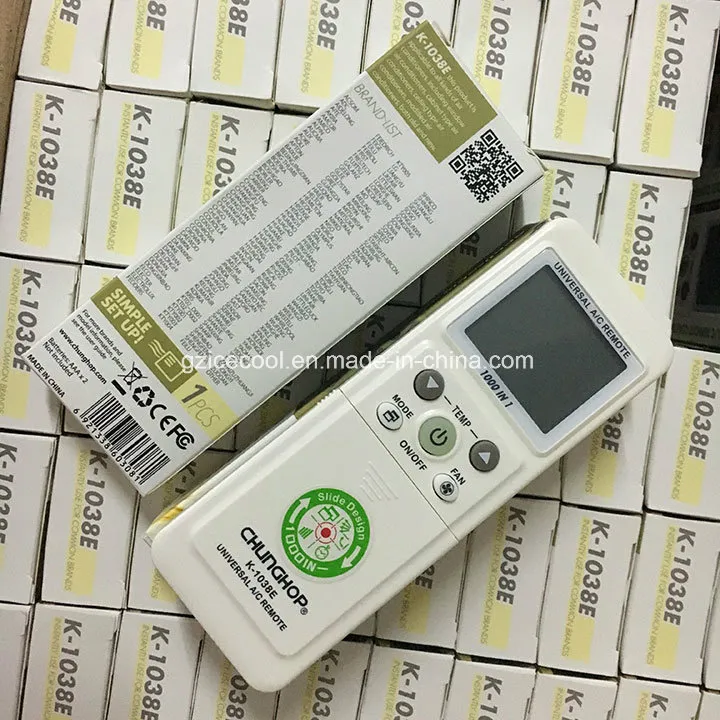 K-1038e Air Conditioner Universal AC Remote Control 1000 in 1 in Colorful Box