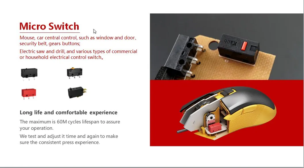 Kailh GM Micro Switch, 30m Life Cycles, Professional for Gaming Mouse, Wonderful Handfeeling