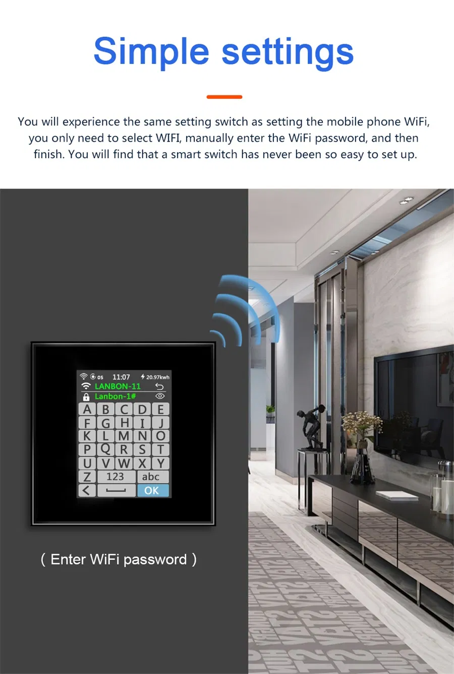 Lanbon Never off Line Smart Switch for Villa