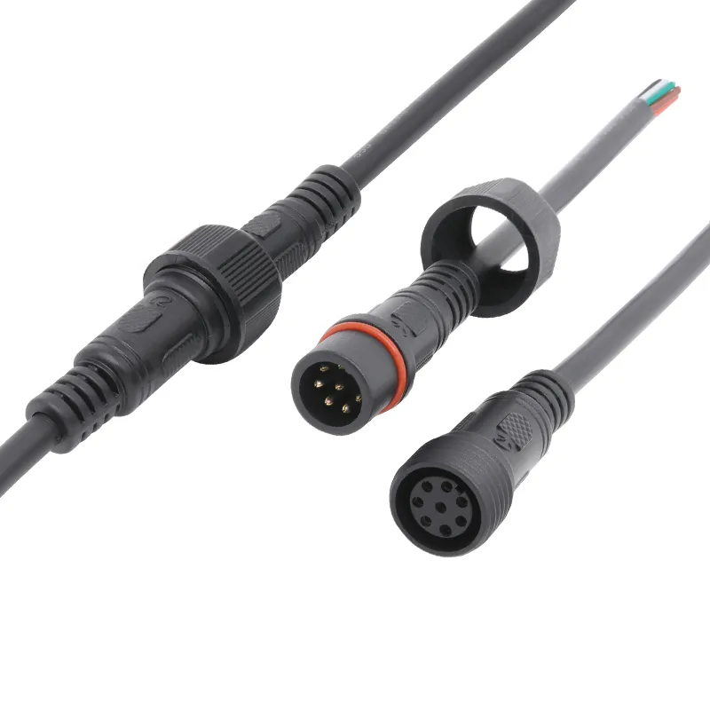 LED Light Over Mold Male to Female Power Cable Outdoor Waterproof Connector
