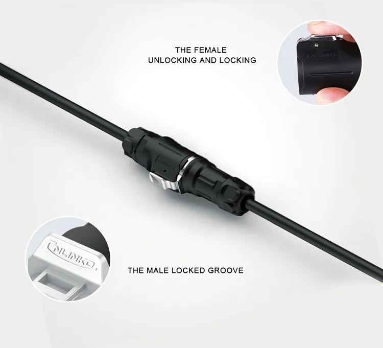 Lp12 6pin Male Female Panel Mount Cable Connector