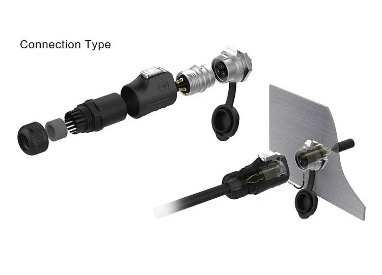 Lp12 6pin Male Female Panel Mount Cable Connector