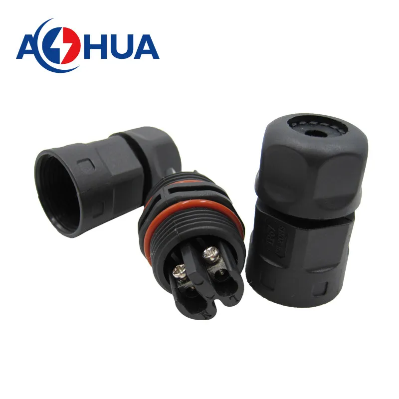 M20 4pin Power Cable IP67 L Type Waterproof Connector Screw Type