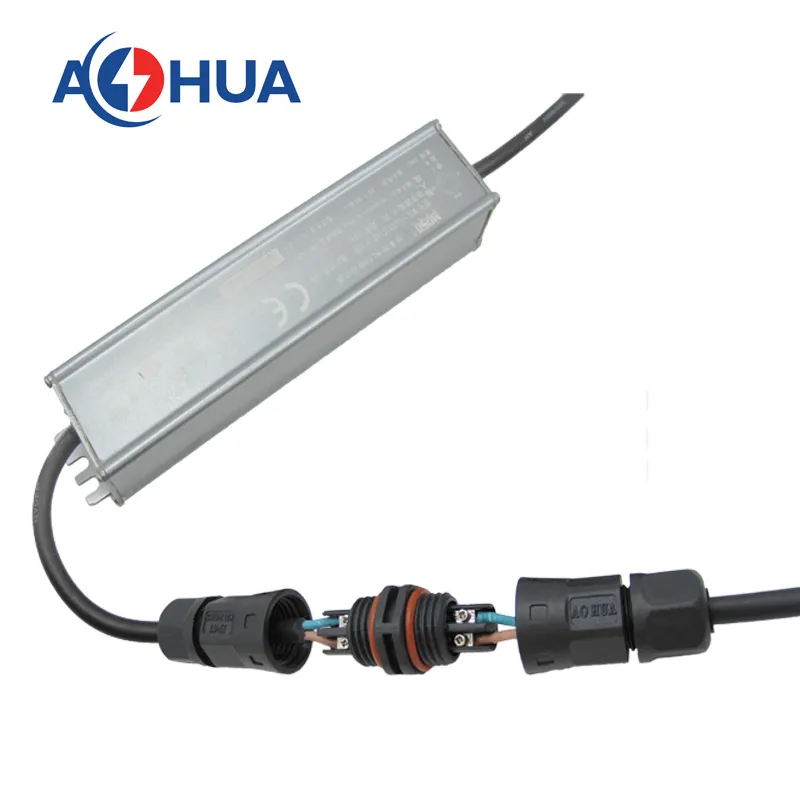 M20 4pin Power Cable IP67 L Type Waterproof Connector Screw Type