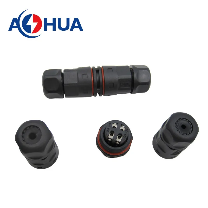 M20 4pin Power Cable IP67 L Type Waterproof Connector Screw Type